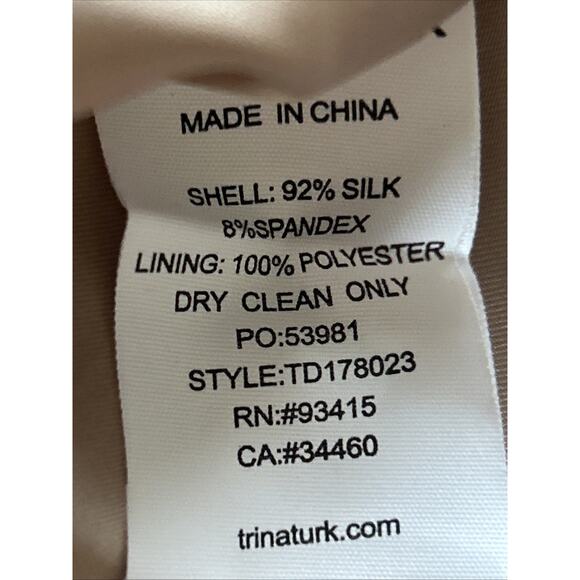 Trina Turk Kahlo Floral Print Silk Layered Maxi Dress Sleeveless XS Taupe Win - Picture 12 of 16